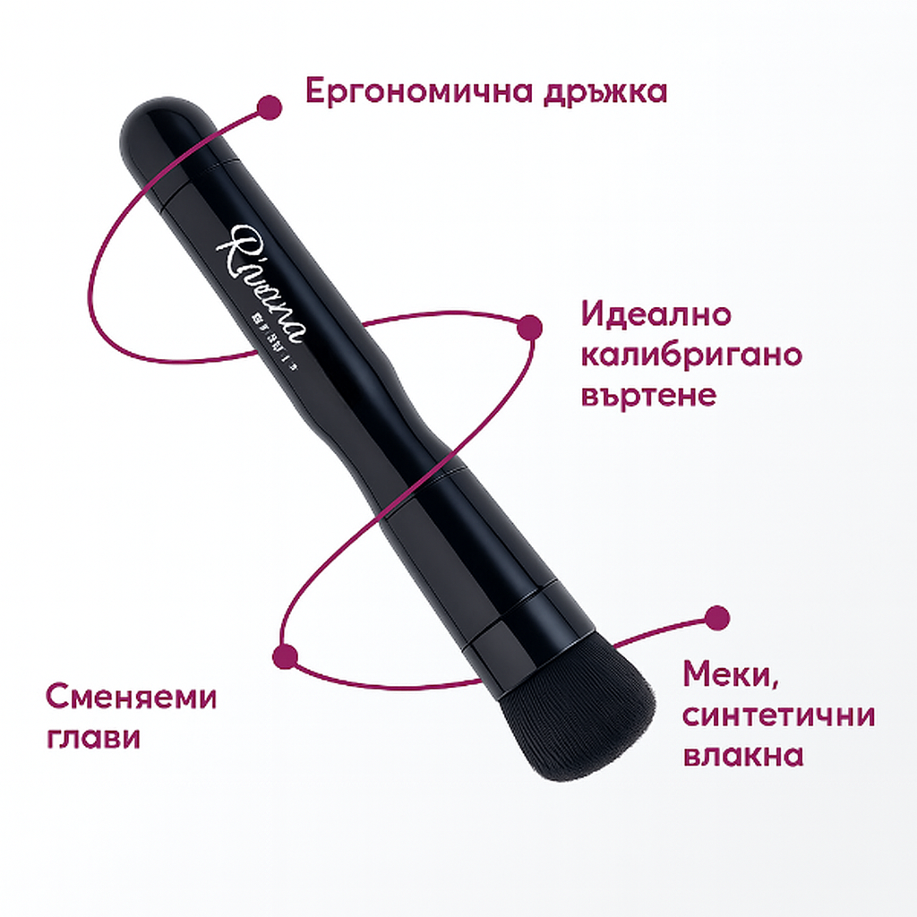 Rivana – Електрическа четка за безупречен грим (3 в 1)