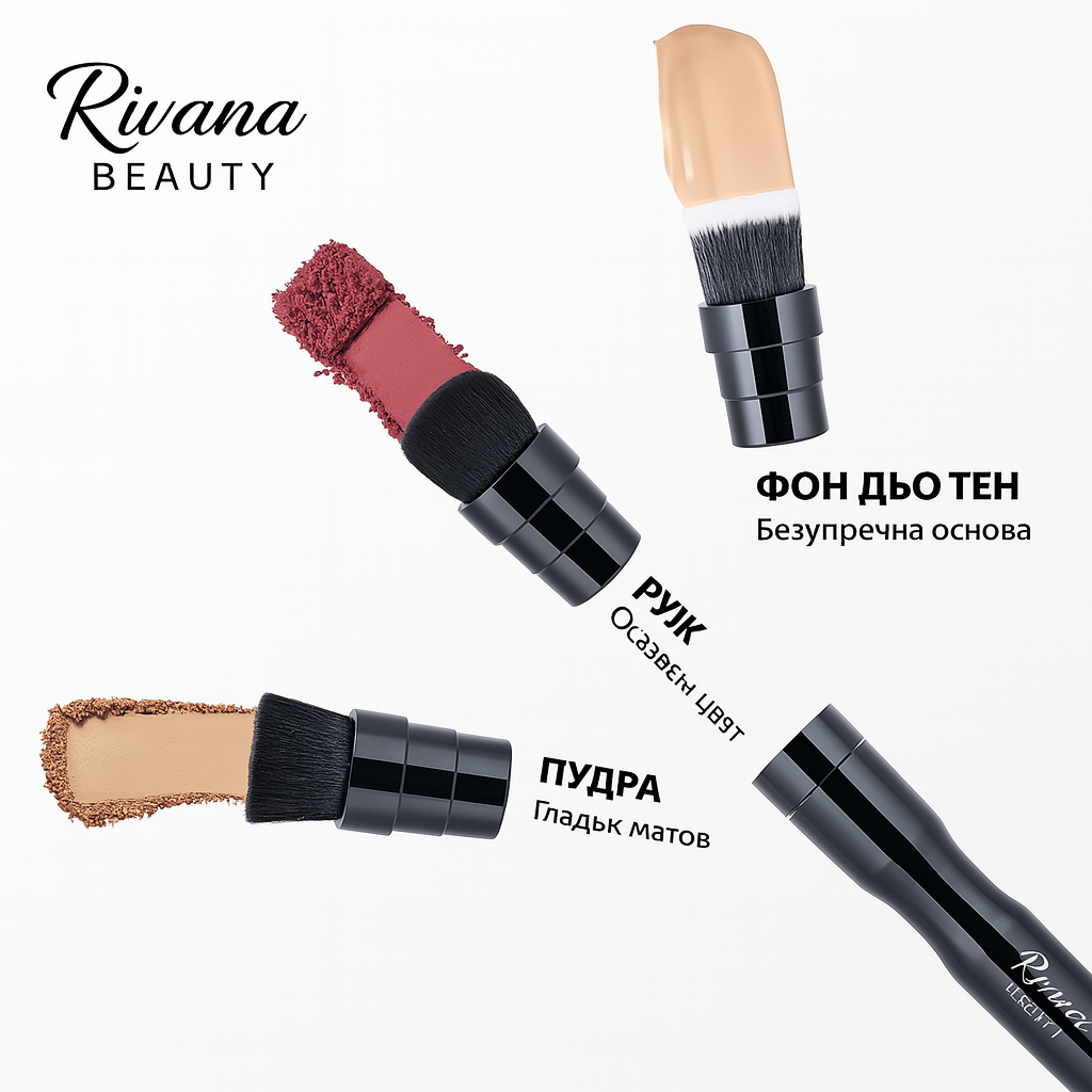 Rivana – Електрическа четка за безупречен грим (3 в 1)